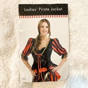 Costume Pirate Jacket Women’s Red and Black  “Standard Size” Small S - Medium M